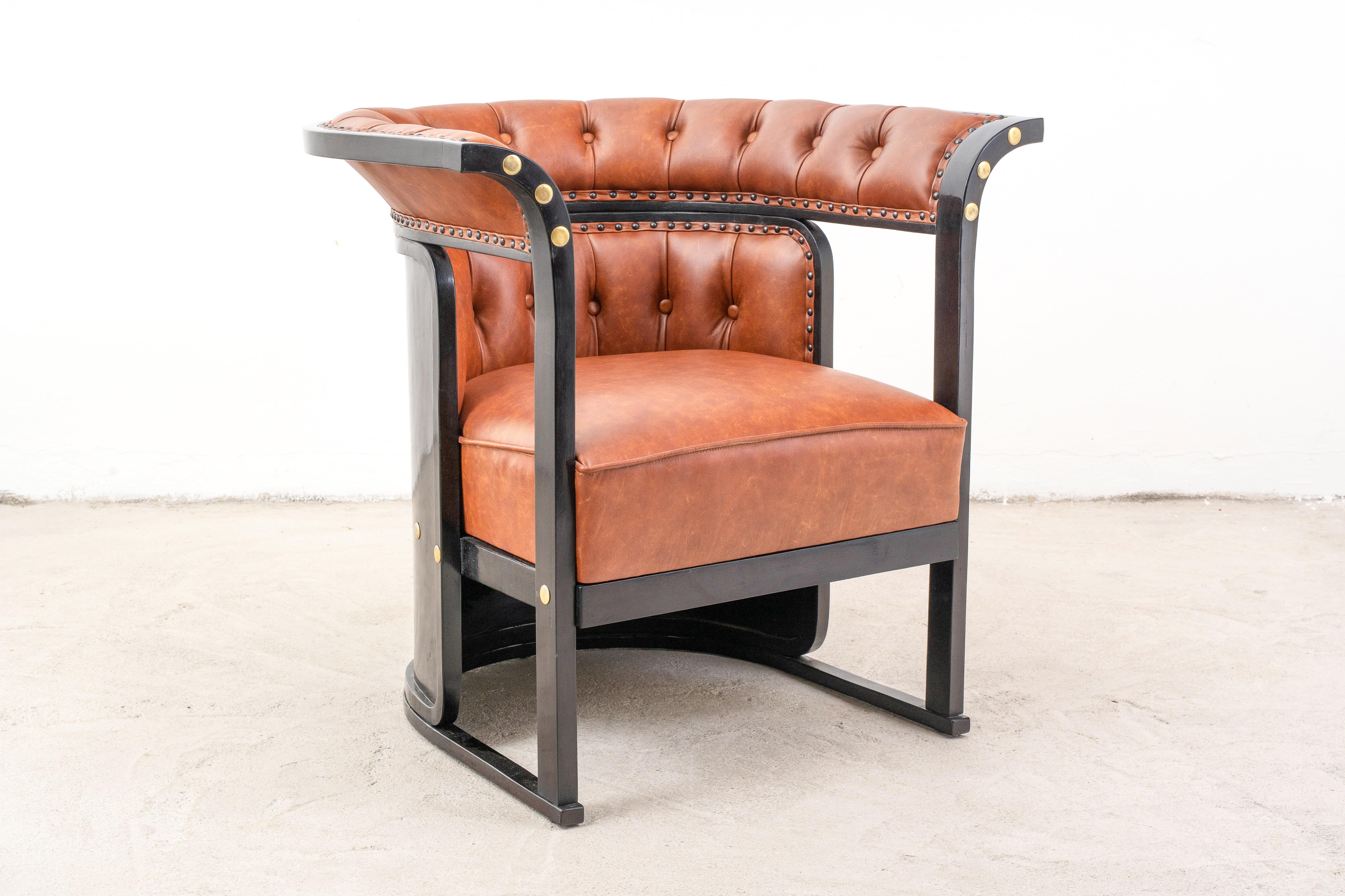 J.&J. Kohn - Josef Hoffmann - Sessel - Nr. 675 - Buche, Leder - Buenos Aires im Angebot 2