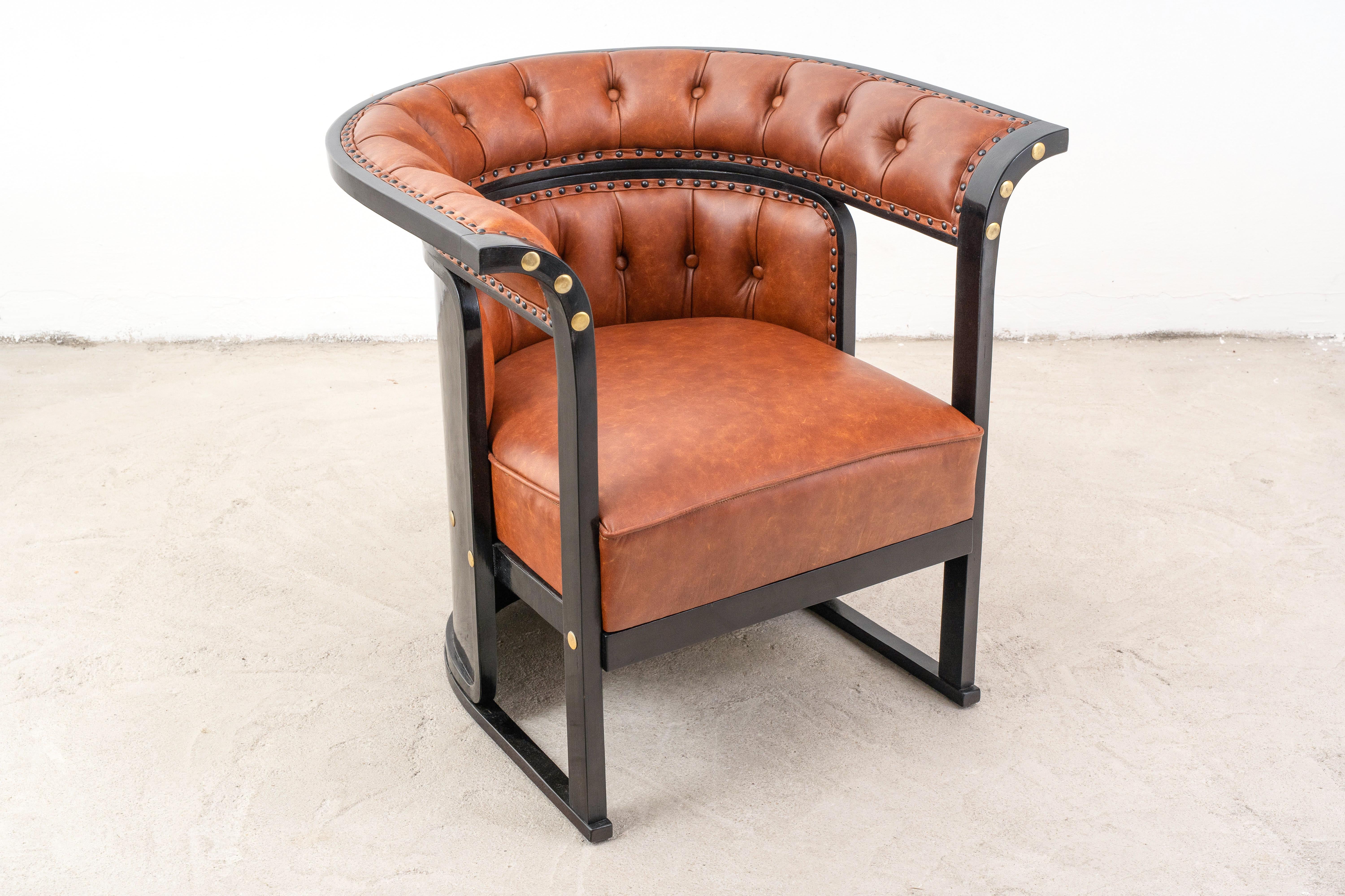 J.&J. Kohn - Josef Hoffmann - Sessel - Nr. 675 - Buche, Leder - Buenos Aires im Angebot 1