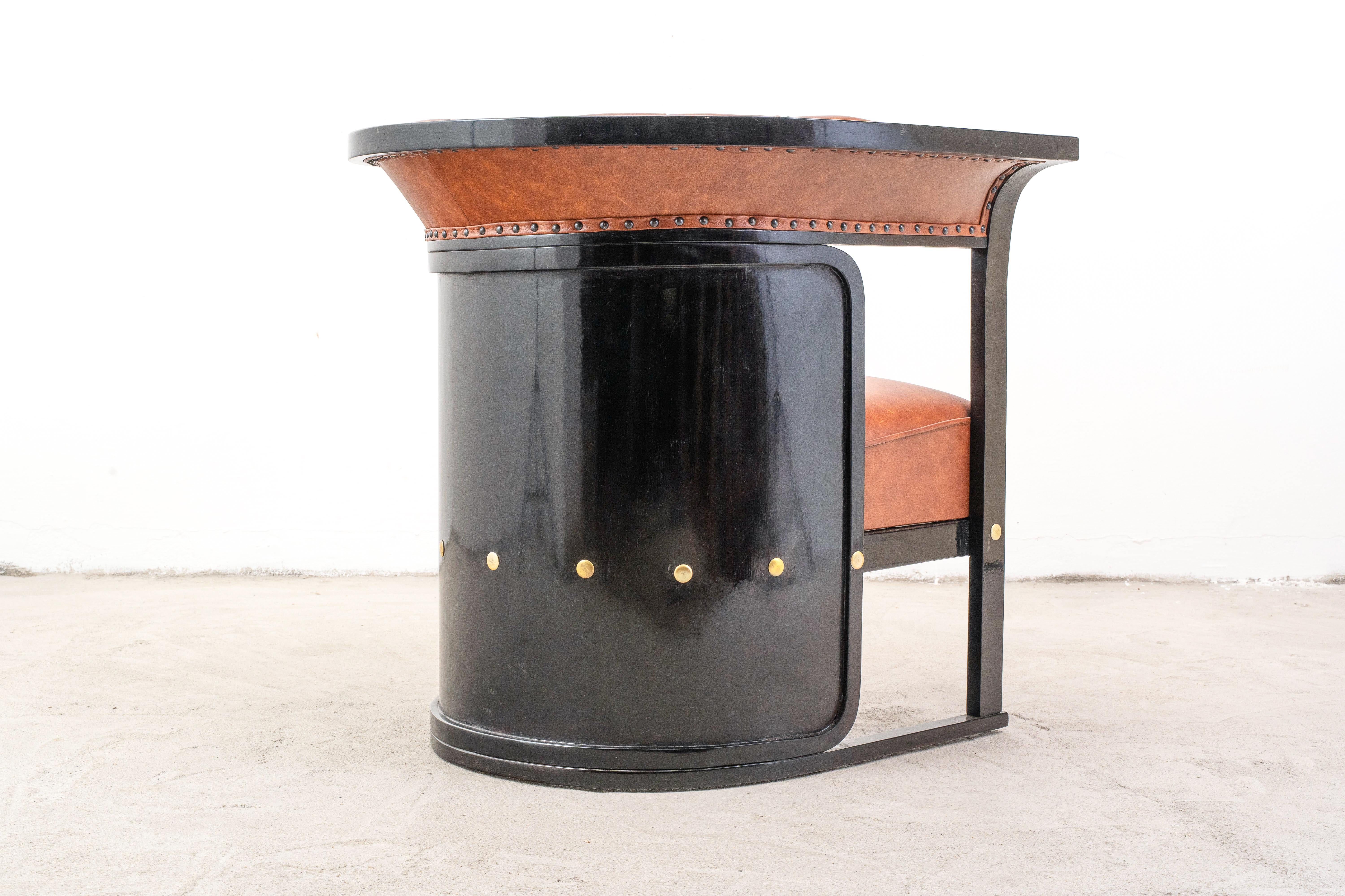 J.&J. Kohn - Josef Hoffmann - Sessel - Nr. 675 - Buche, Leder - Buenos Aires (Frühes 20. Jahrhundert) im Angebot