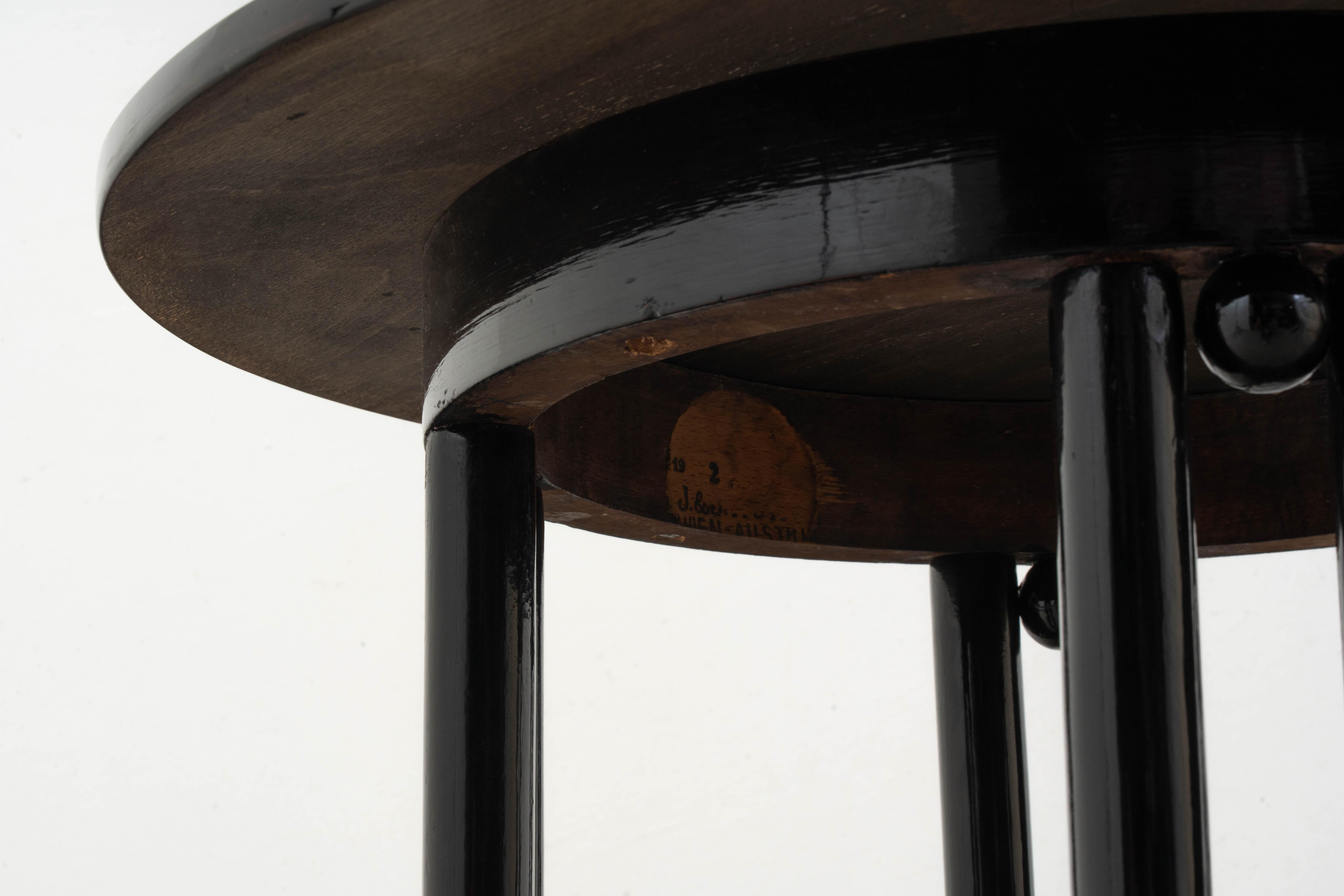 J.&J. Kohn - Josef Hoffmann - Side Table - Fledermaus - Beech For Sale 6