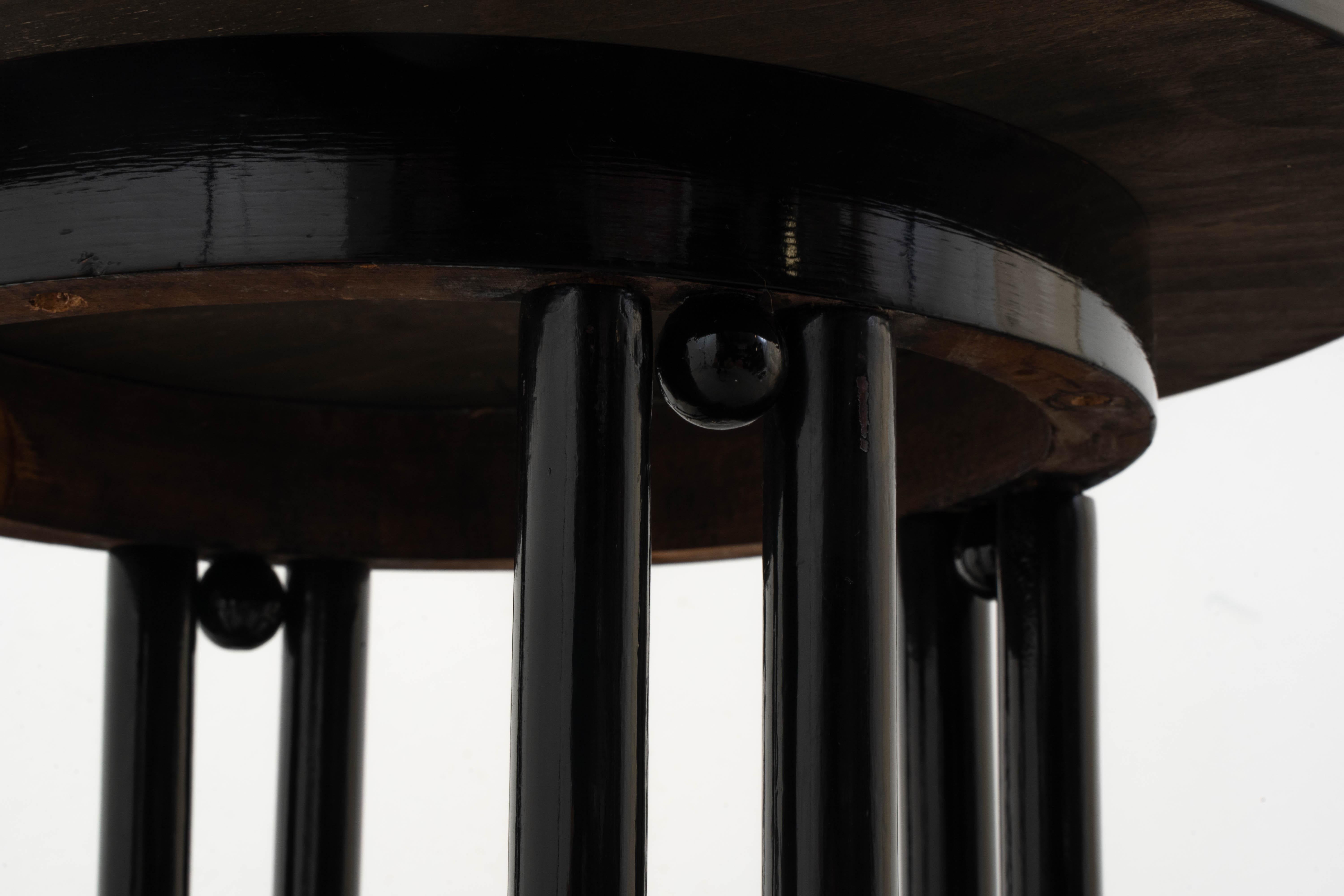 J.&J. Kohn - Josef Hoffmann - Side Table - Fledermaus - Beech For Sale 7
