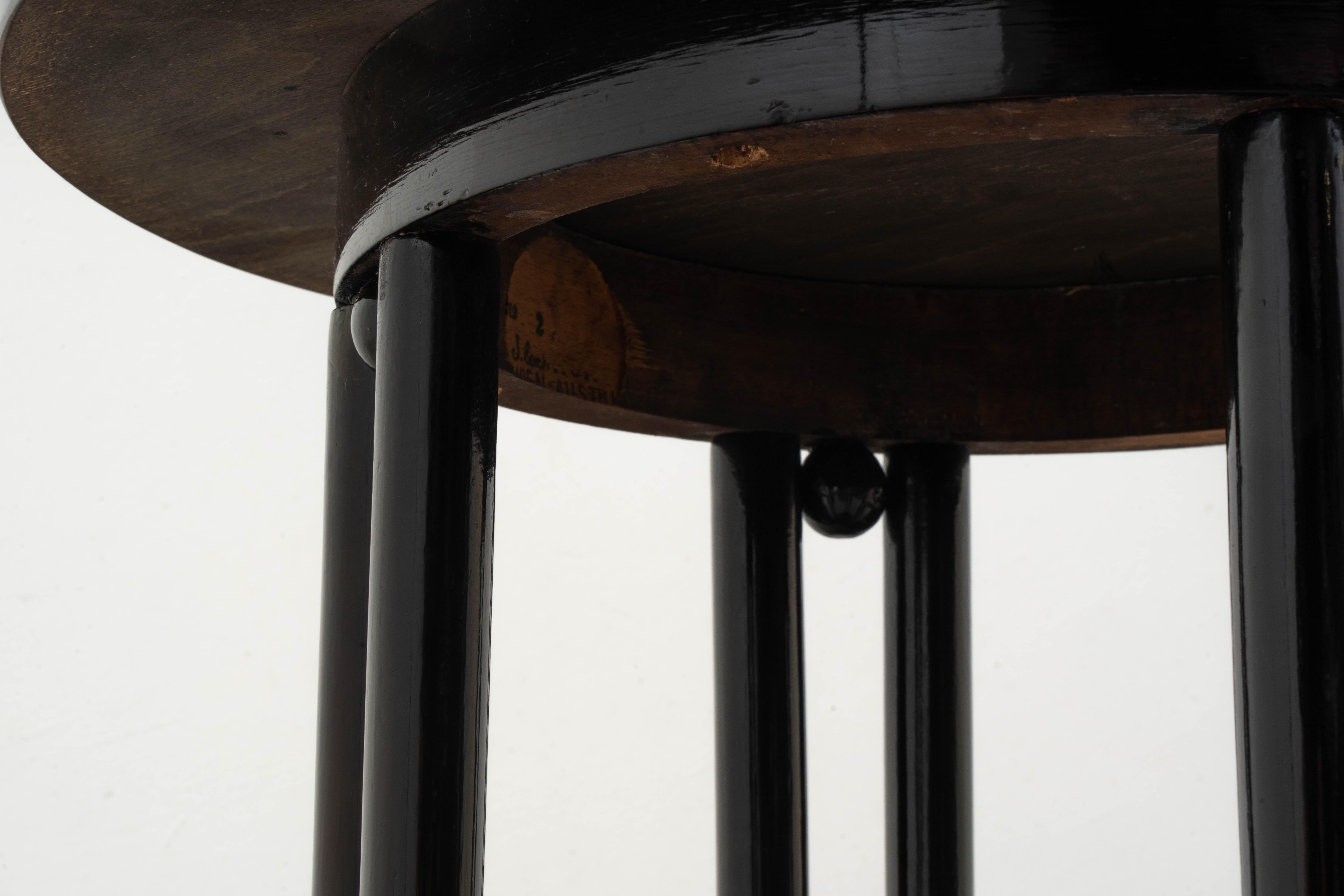 J.&J. Kohn - Josef Hoffmann - Side Table - Fledermaus - Beech For Sale 8