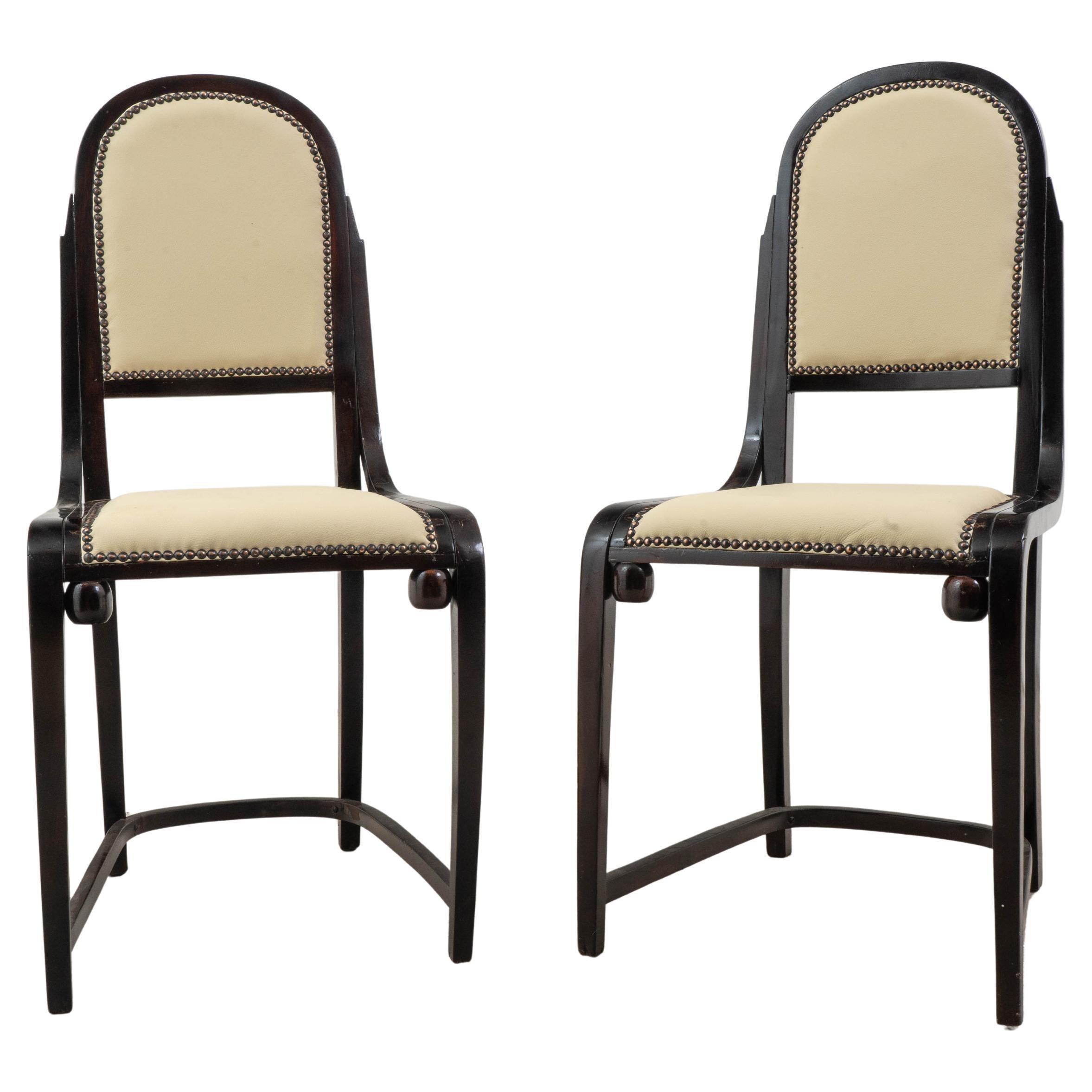 Satz Esszimmerstühle aus Buche von Josef Hoffmann für Jacob & Josef Kohn im Angebot