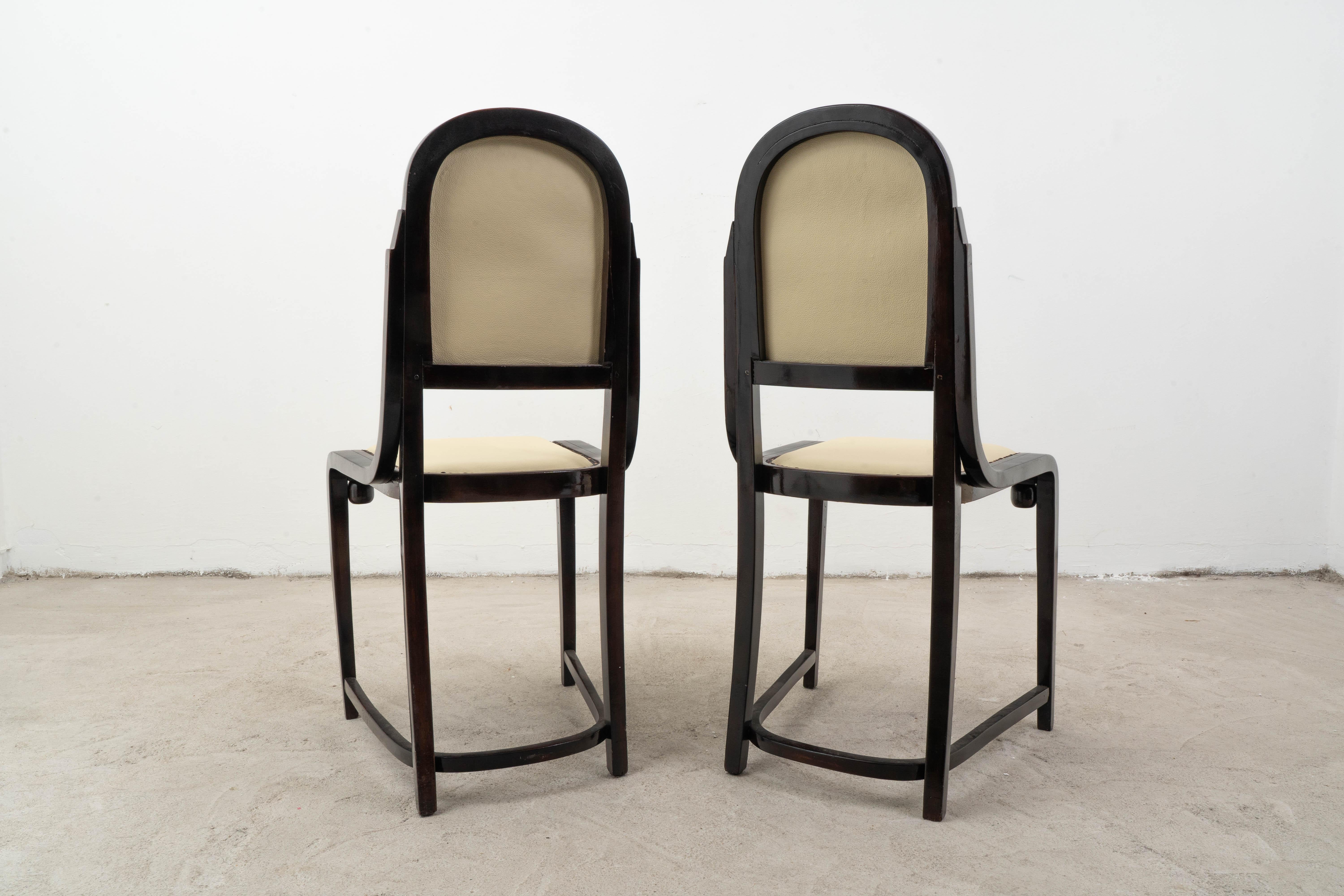 Satz Esszimmerstühle aus Buche von Josef Hoffmann für Jacob & Josef Kohn (Art nouveau) im Angebot