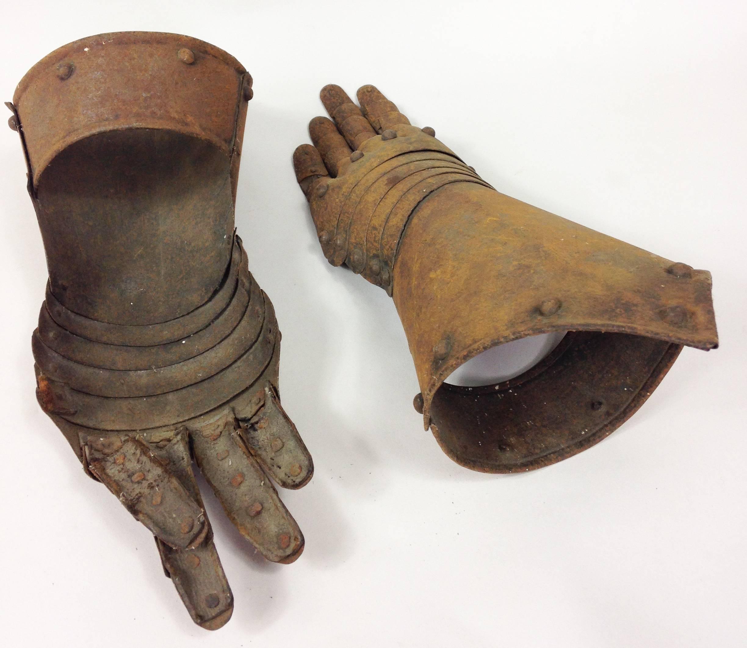 European Victorian Armour Gauntlets in a 17th Century Style