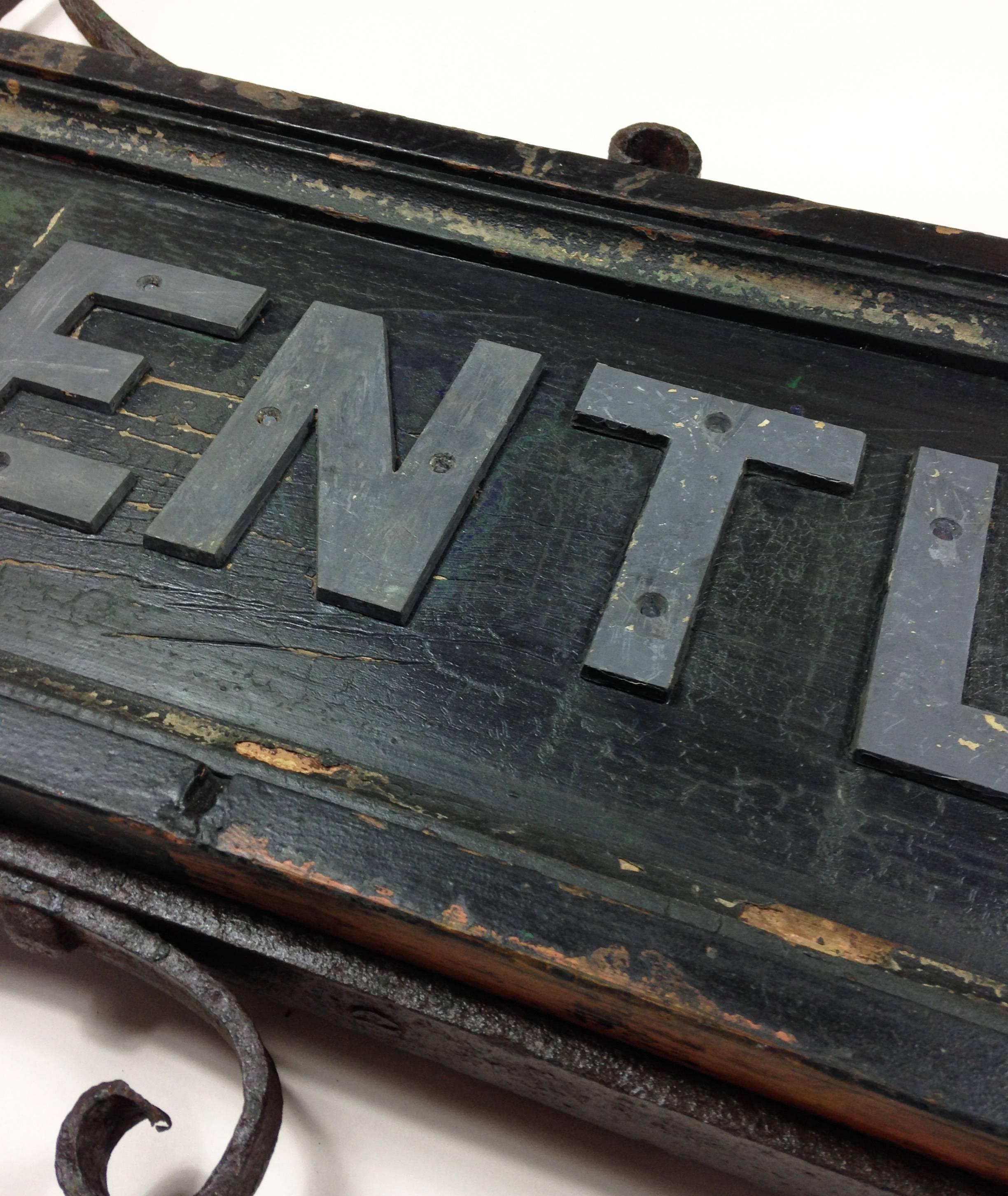 20th Century Large British Railway Station 'Gentlemen' Sign