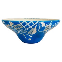 Large and Impressive Longwy Primavera Cubist Bowl by Sigismund Olesiewicz (Olin)