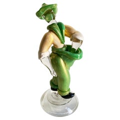 Figura de cristal de Murano italiana atribuida a Flávio Poli para Seguso Vetri D'Arte