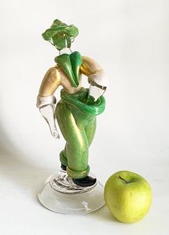 Figura de cristal de Murano italiana atribuida a Flávio Poli para Seguso Vetri D'Arte