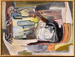 Bold Abstract Oil on Canvas Attributed to Malcolm Myers, circa 1960s