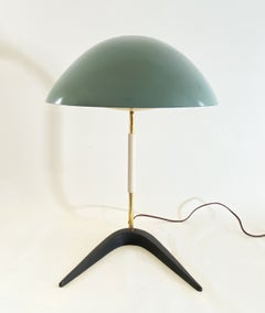 Gerald Thurston for Lightolier Mint Green Desk Lamp--Boomerang Base, c. 1950s