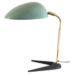 Gerald Thurston for Lightolier Mint Green Desk Lamp--Boomerang Base, c. 1950s