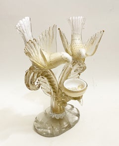 Barovier & Toso Vintage Birds Sculpture, Murano Glass, Vintage Design, c. 1950