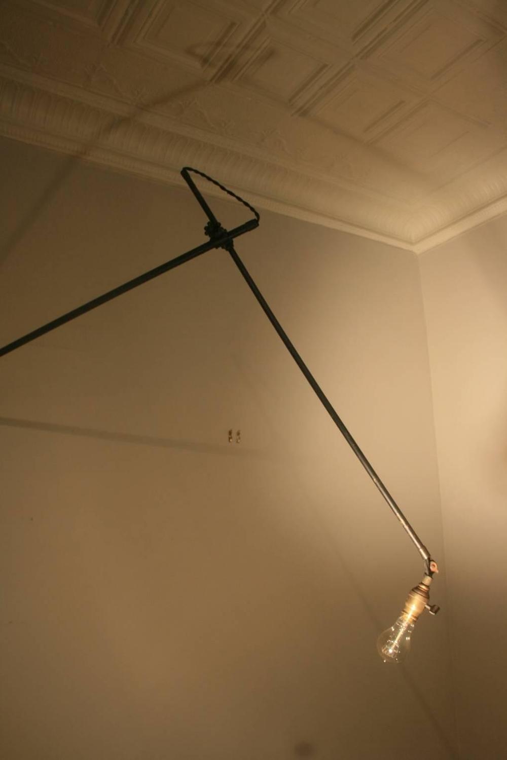 Huge and Early O.C. White Industrial Wall Lamp at 1stdibs