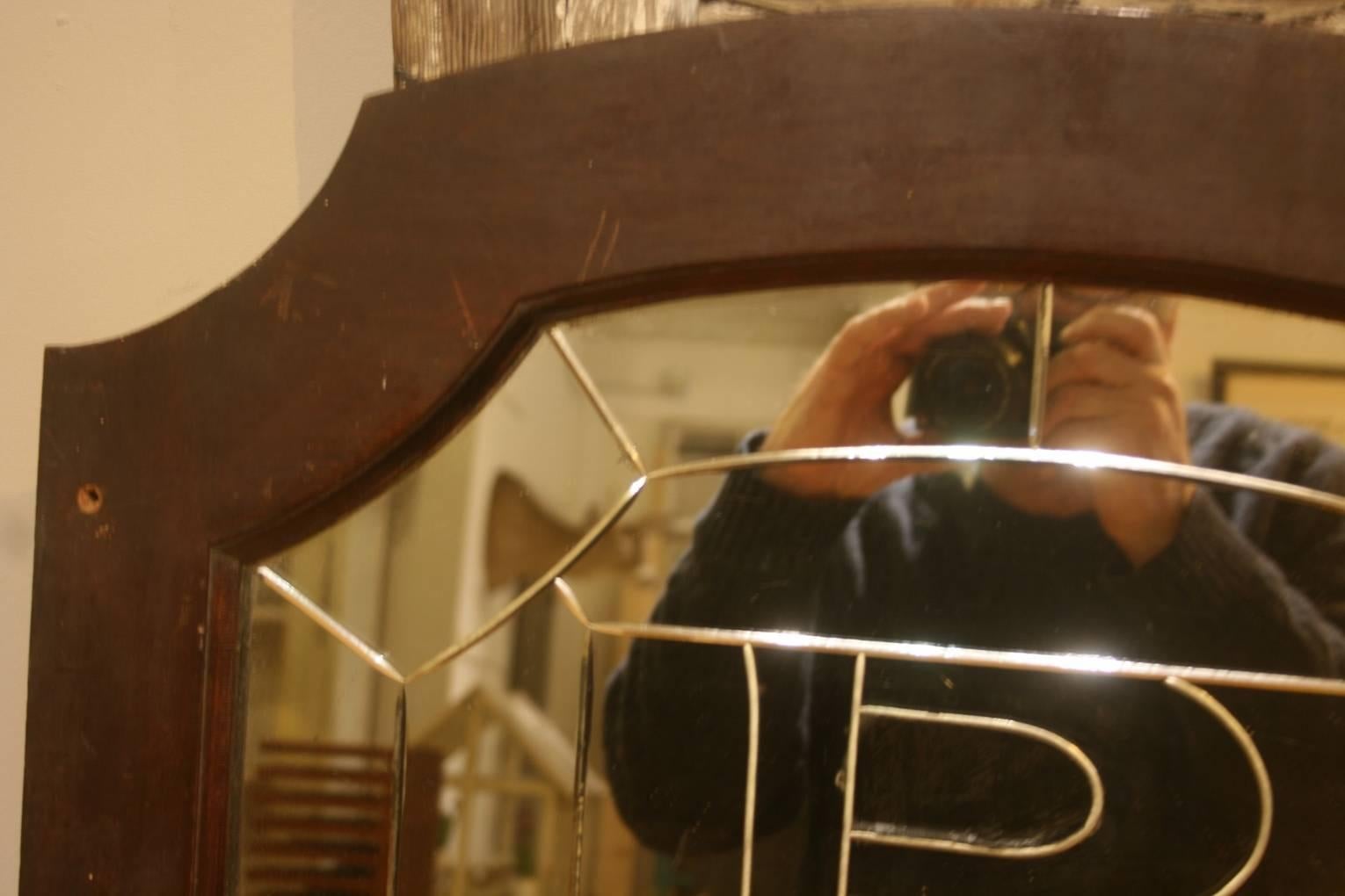 Early 20th Century Great Speakeasy Peephole RX Mirror