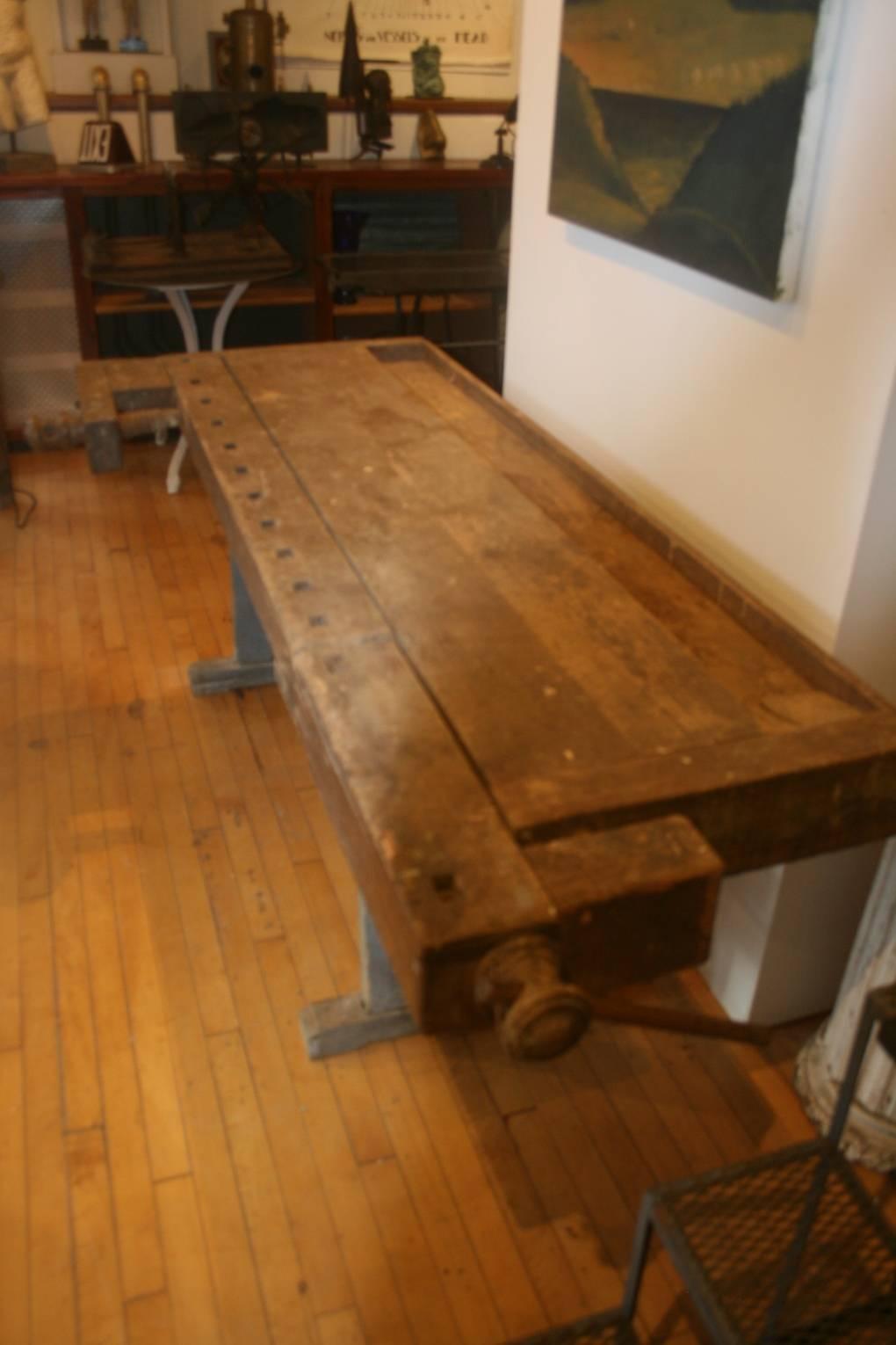18th Century Carpenter's Industrial Workbench For Sale 1