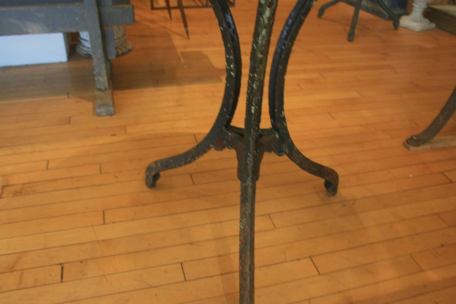 Steel Top Bistro or Garden Table For Sale 2