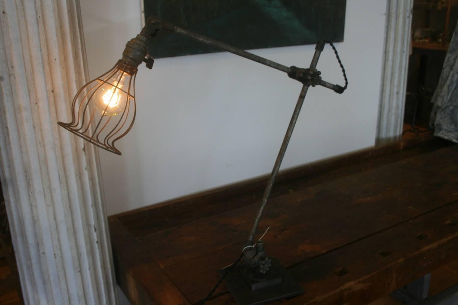 O.C. White Industrial Task Desk Lamp In Excellent Condition In North Beninngton, VT