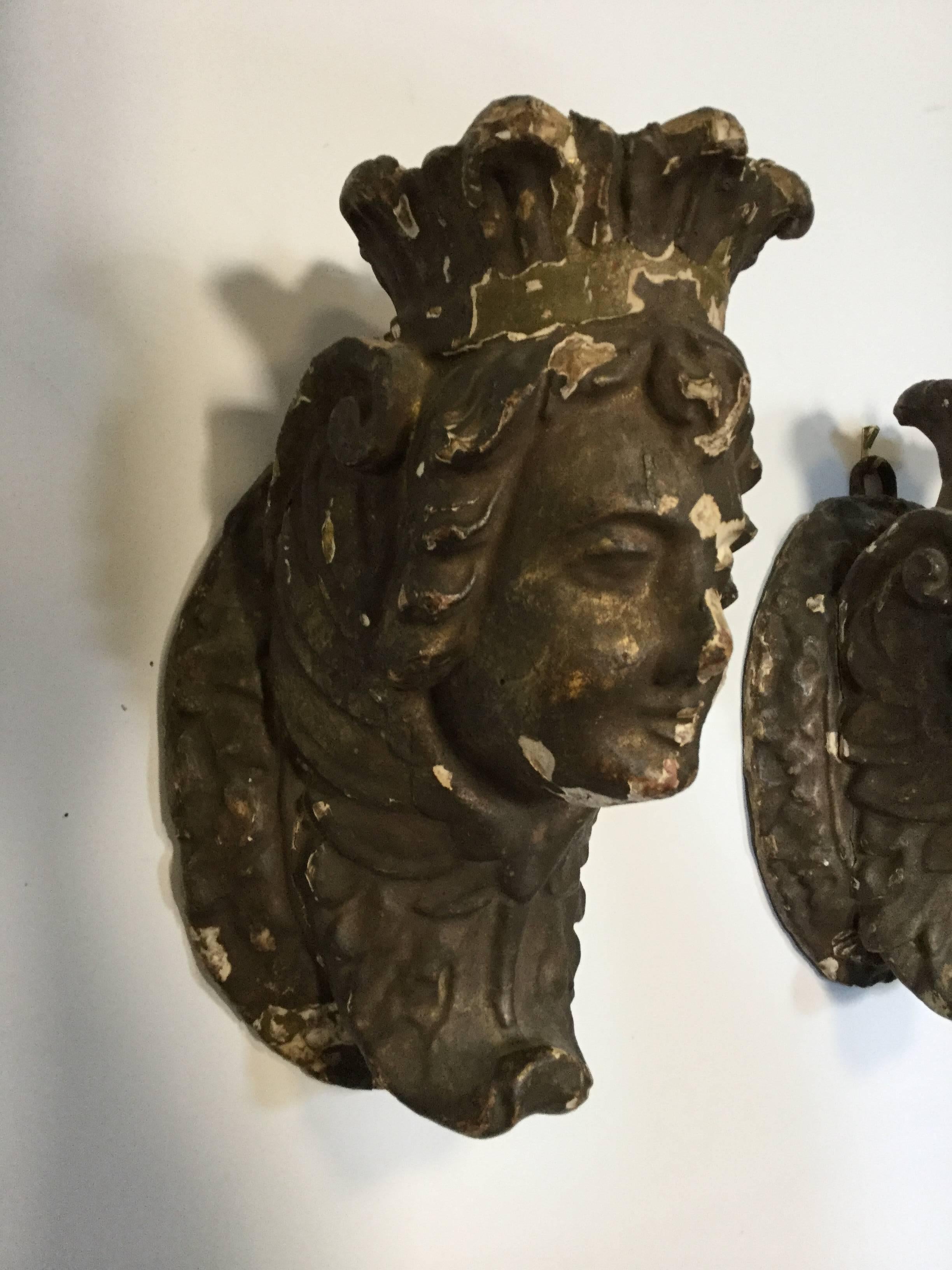 German High Baroque Angel Head Candle Holders Museum Deconsession