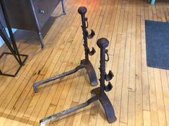 Large Pair 18th Century French Fire Place Equipment