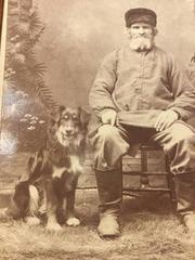 Early CDV Man and his Dog Massachusetts, USA