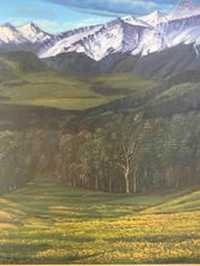 Large Rocky Mountains Landscape Painting Colorado