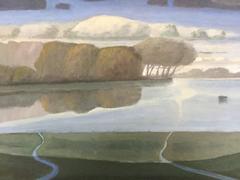 Formalist Bayou Painting Oil on Canvas Seascape