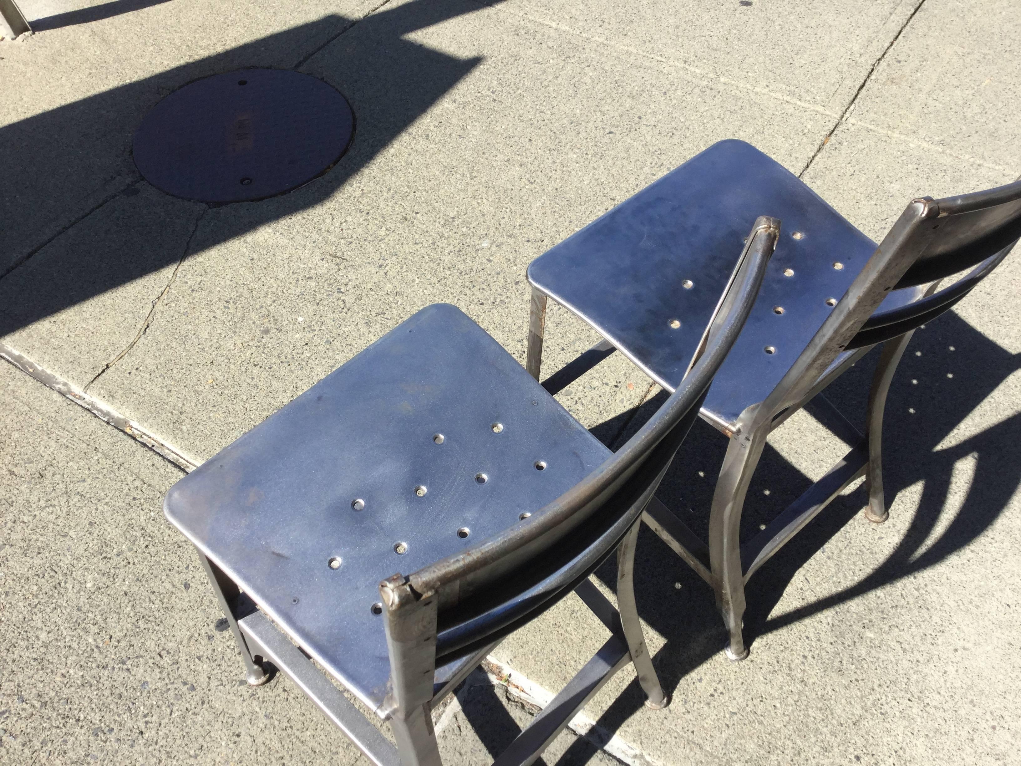 Large Lot Steel Toledo Chairs 4-100 In Excellent Condition For Sale In North Beninngton, VT