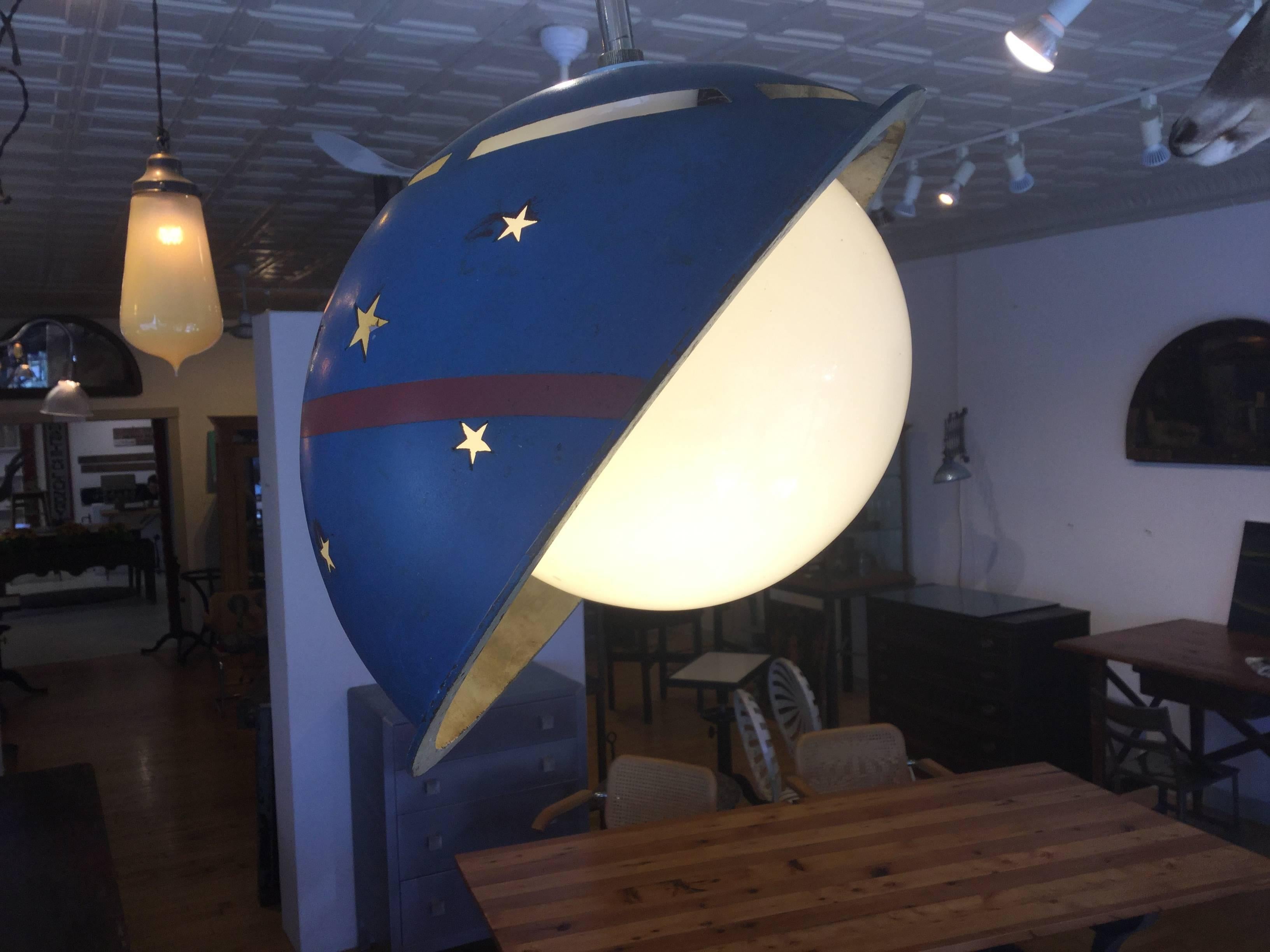 Hanging Moon and Stars Lamp In Excellent Condition For Sale In North Beninngton, VT