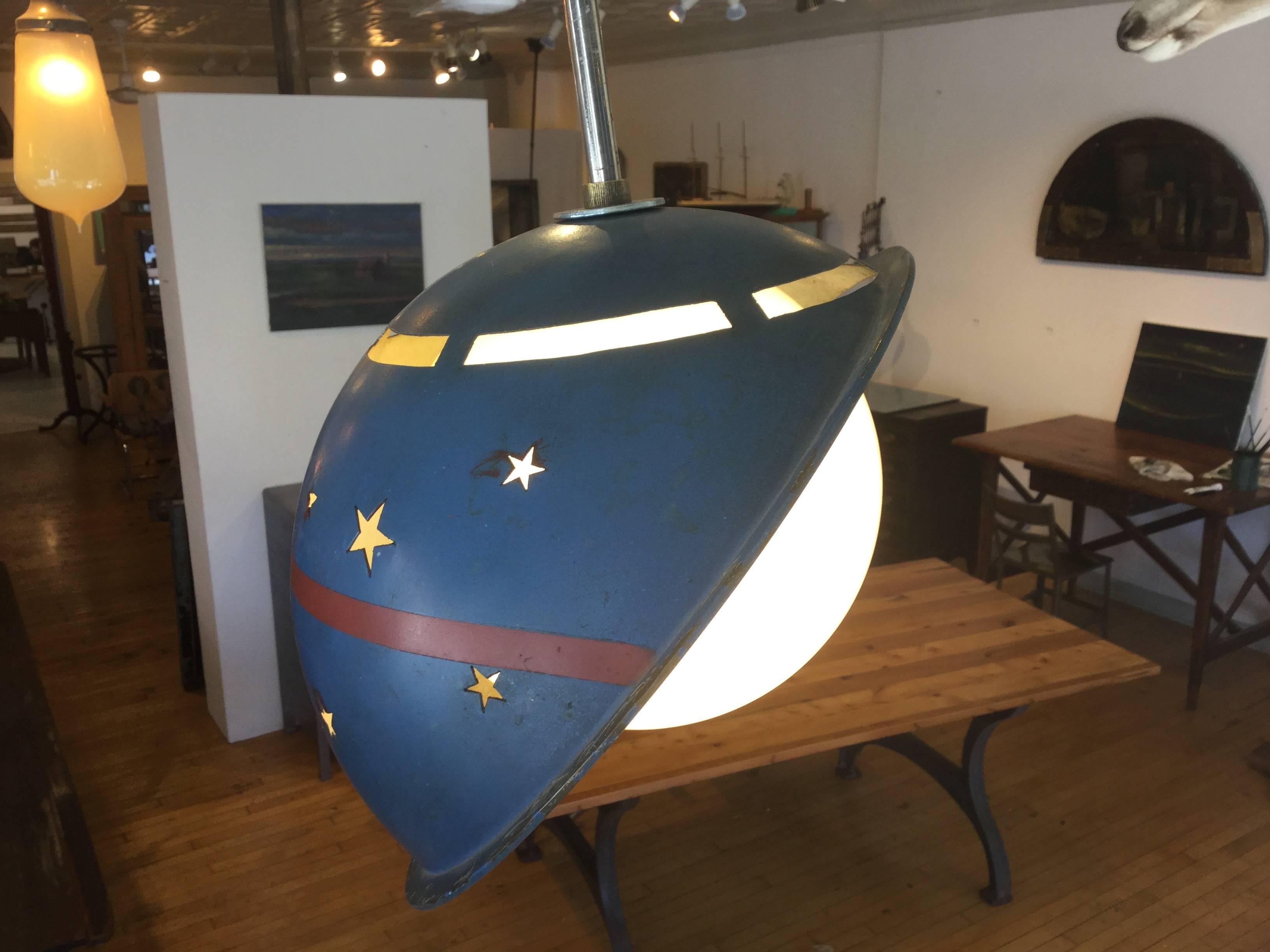 Mid-20th Century Hanging Moon and Stars Lamp For Sale