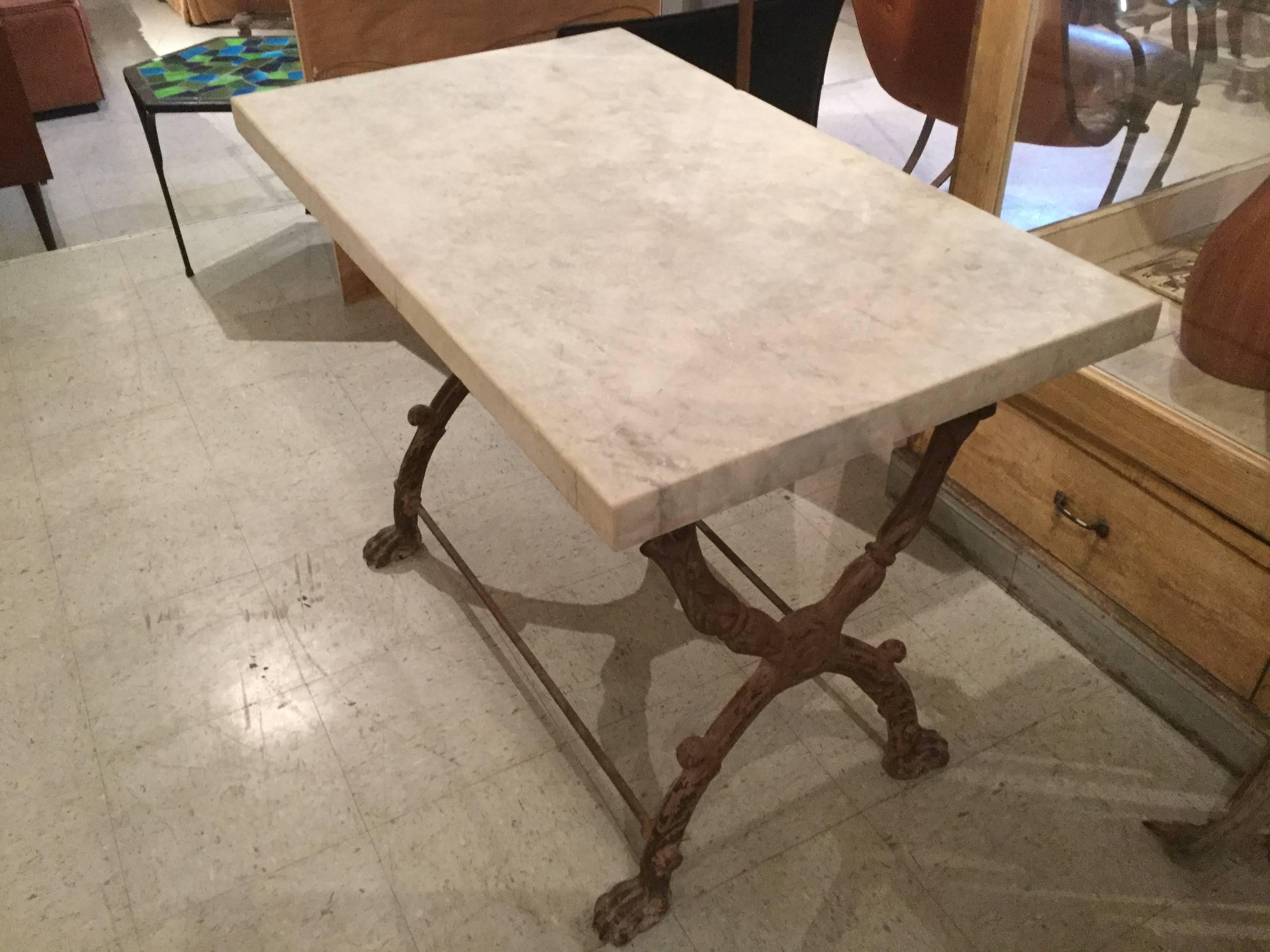 19th Century French Marble Garden Table In Excellent Condition For Sale In North Beninngton, VT