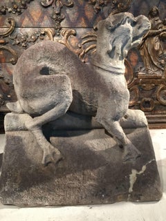 17th Century Gothic Carved Stone Cathedral Dragons or Griffins