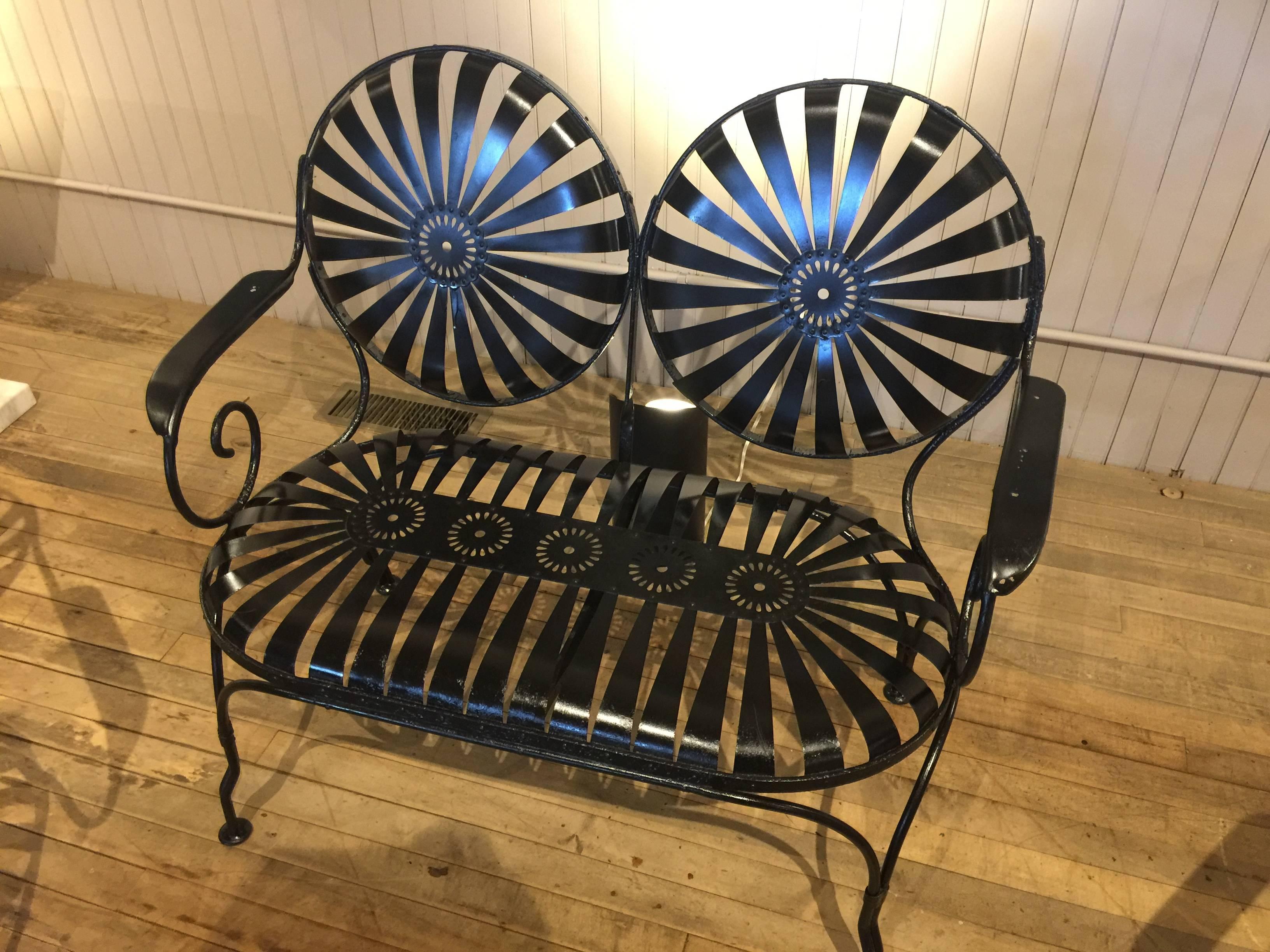 Mid-20th Century Large Set Francois Carre French Garden Chairs