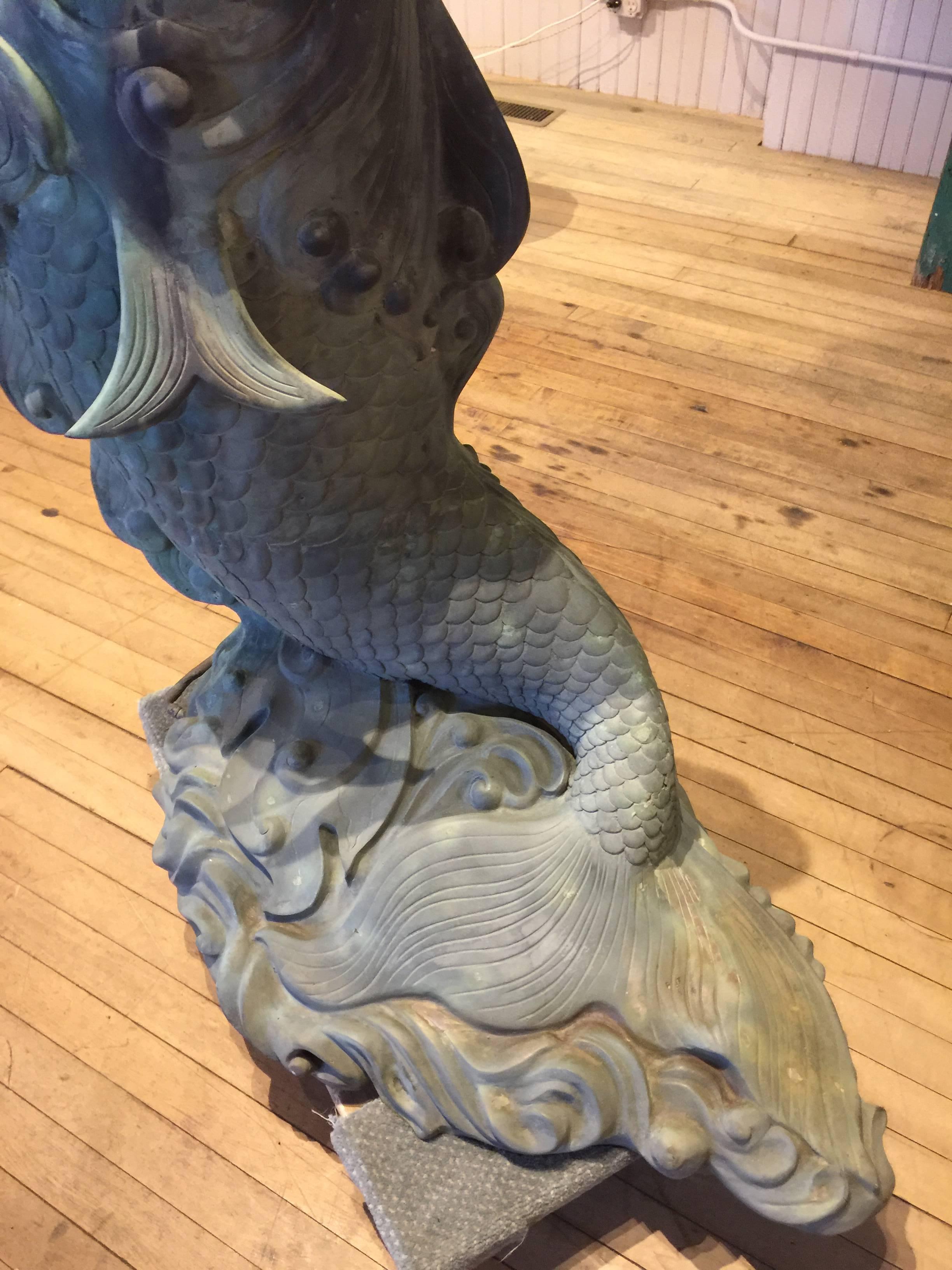 Large Bronze Dolphin/Fish/ Sea Creature Fountain For Sale 1
