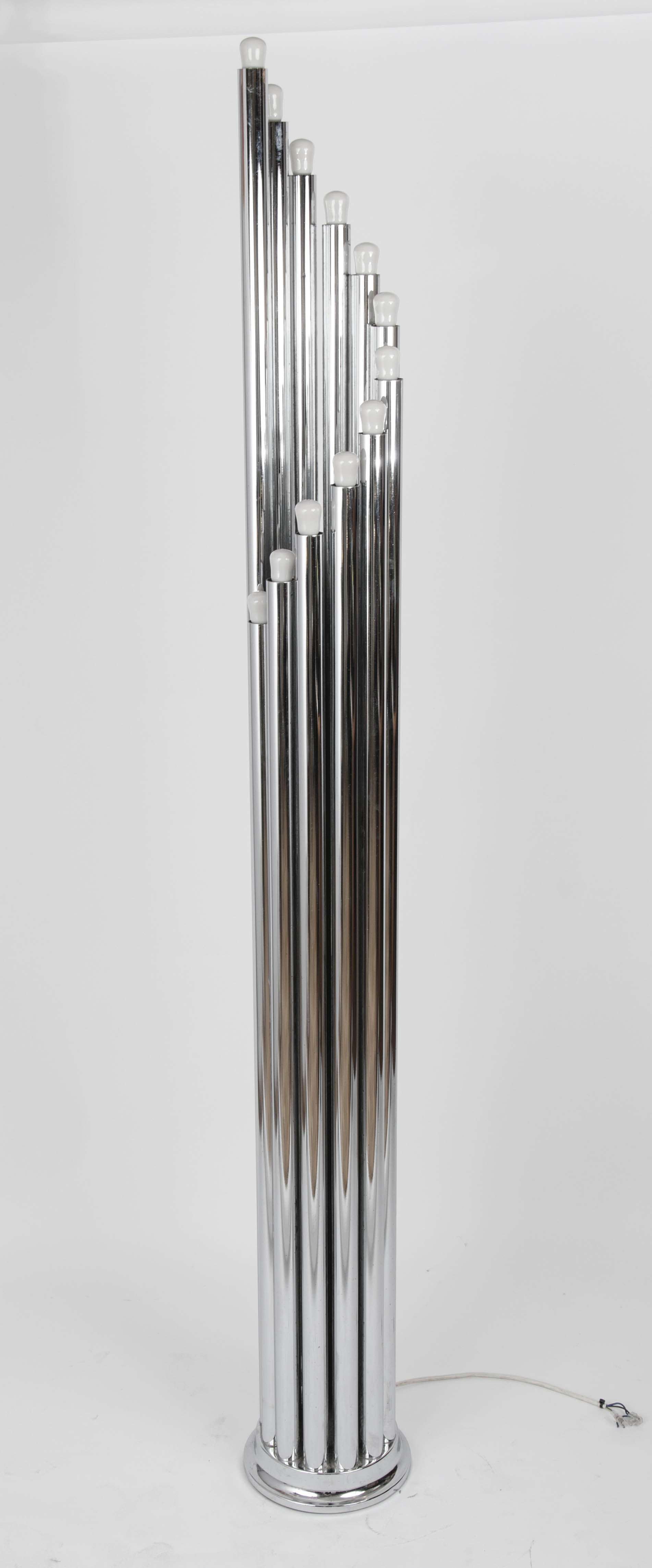 Reggiani Chrome Italian Floor Lamp