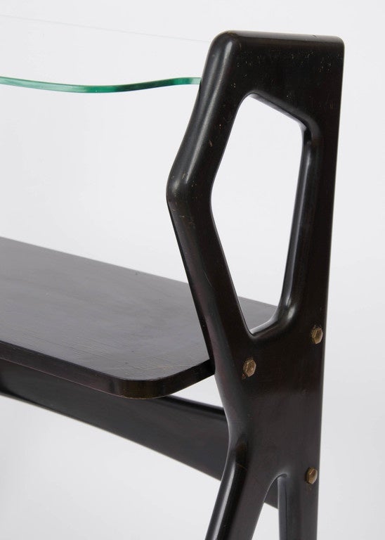 Small Italian Ebonised Console in the style of Ico Parisi