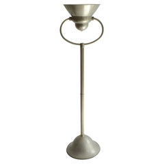 Art Deco Floor Lamp 1920's with Adjustable Shade in Nickel Attributed to Gispen 
