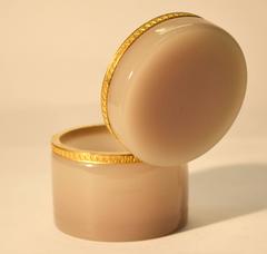 Opaline Old Rose Murano Glass Trinket Box