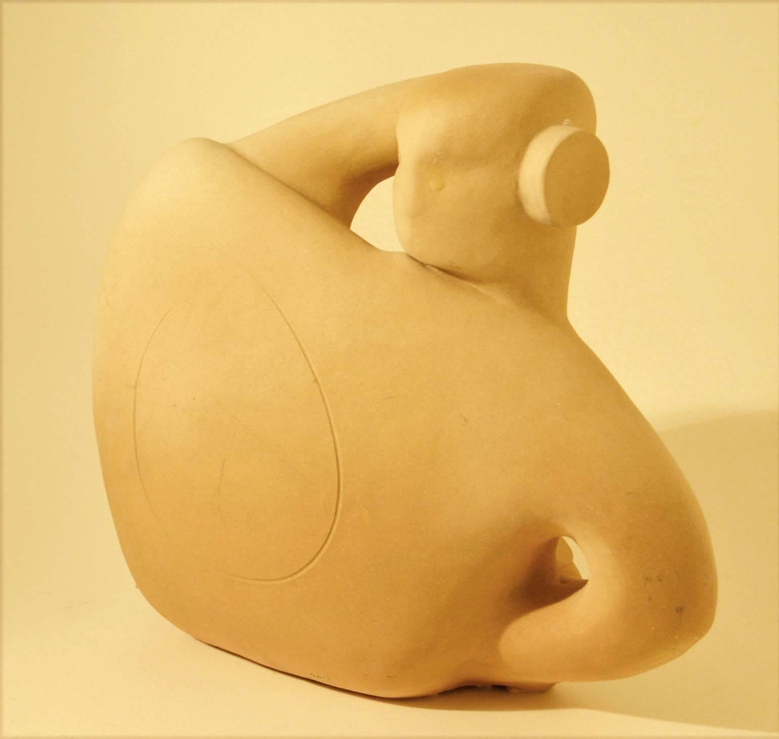 Large Sculpture Ceramic Figurative in Terracotta For Sale 2