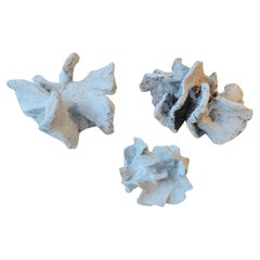 Abstract White Rock Sculptures by Bryan Blow in Ceramic