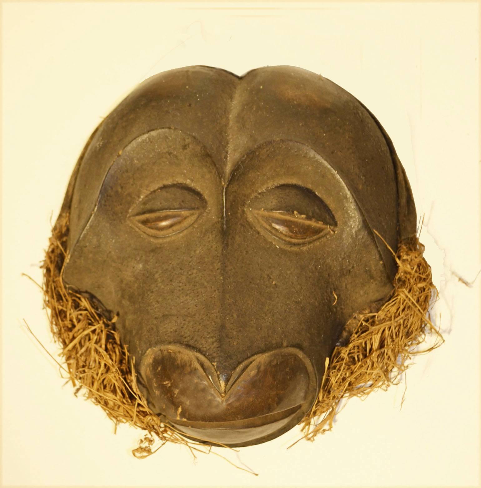 Tribal Pair of Sculptural African Monkey Masks Introducing  the Year of the Monkey