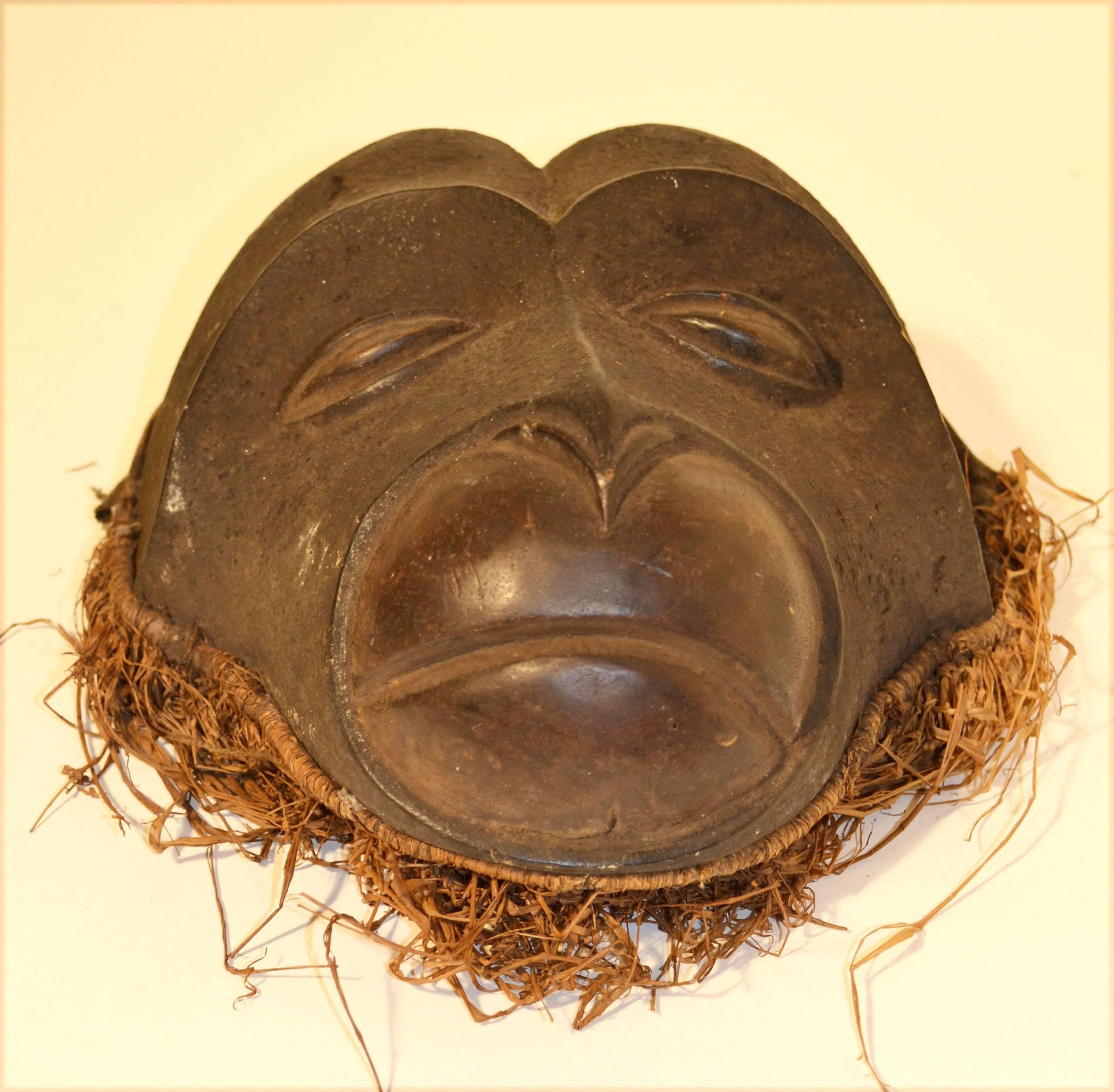 Mid-20th Century Pair of Sculptural African Monkey Masks Introducing  the Year of the Monkey