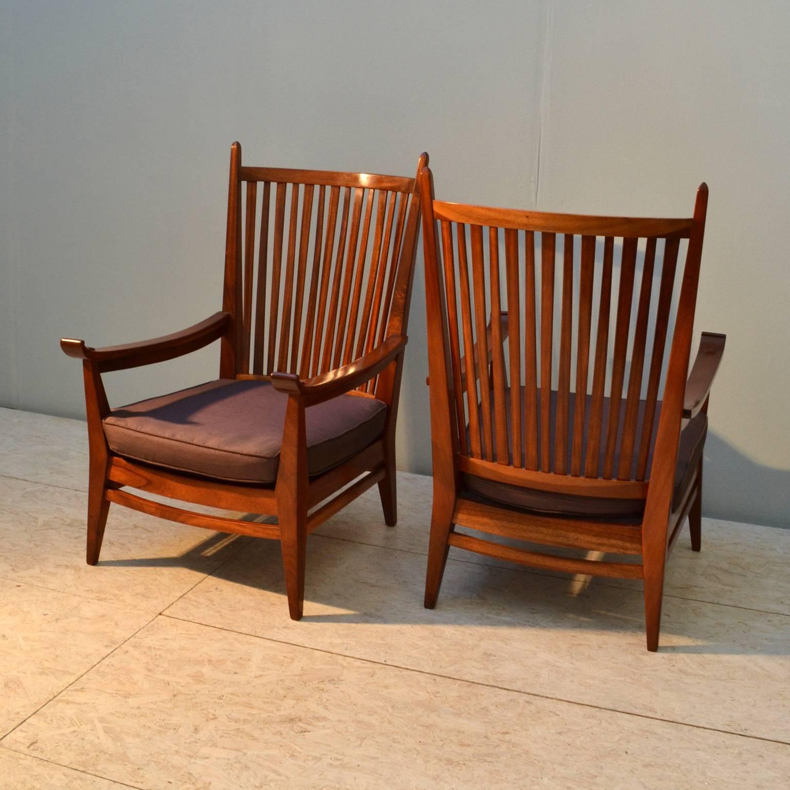 Art Deco 1930's Pair of Rare Modernist Lounge Chairs by Bas Van Pelt, Netherlands