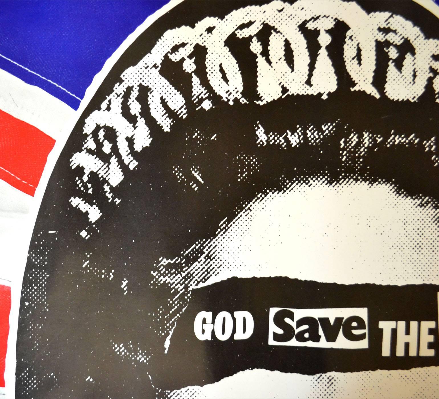 Sex Pistols Original God Save the Queen Promotional Poster In Excellent Condition In London, GB