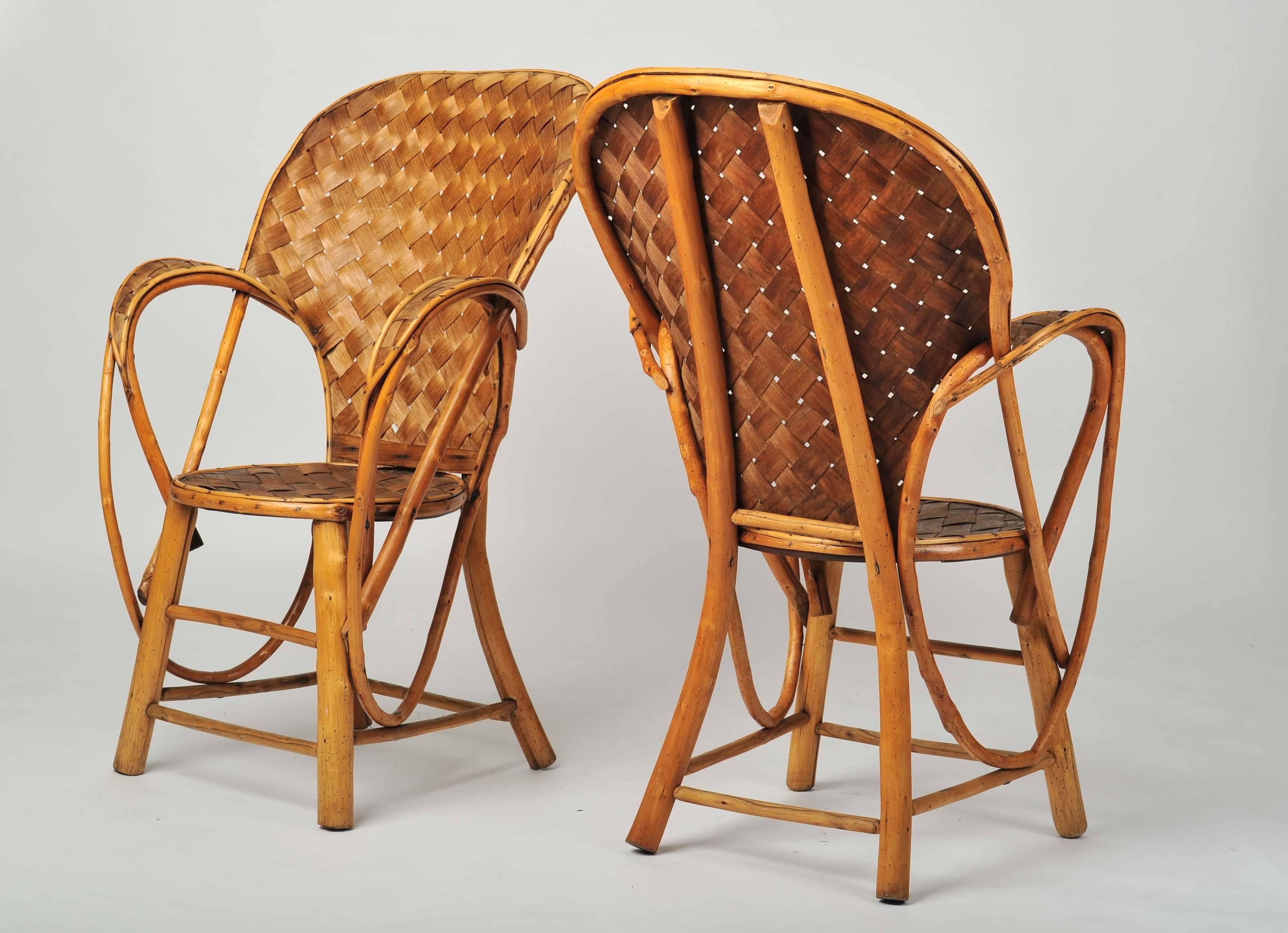 Mid-Century Modern Two Garden Chairs and a Table Exhibited by Charlotte Perriand Exposition Formes 
