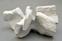 White Abstract Sculpture in Ceramic by Bryan Blow