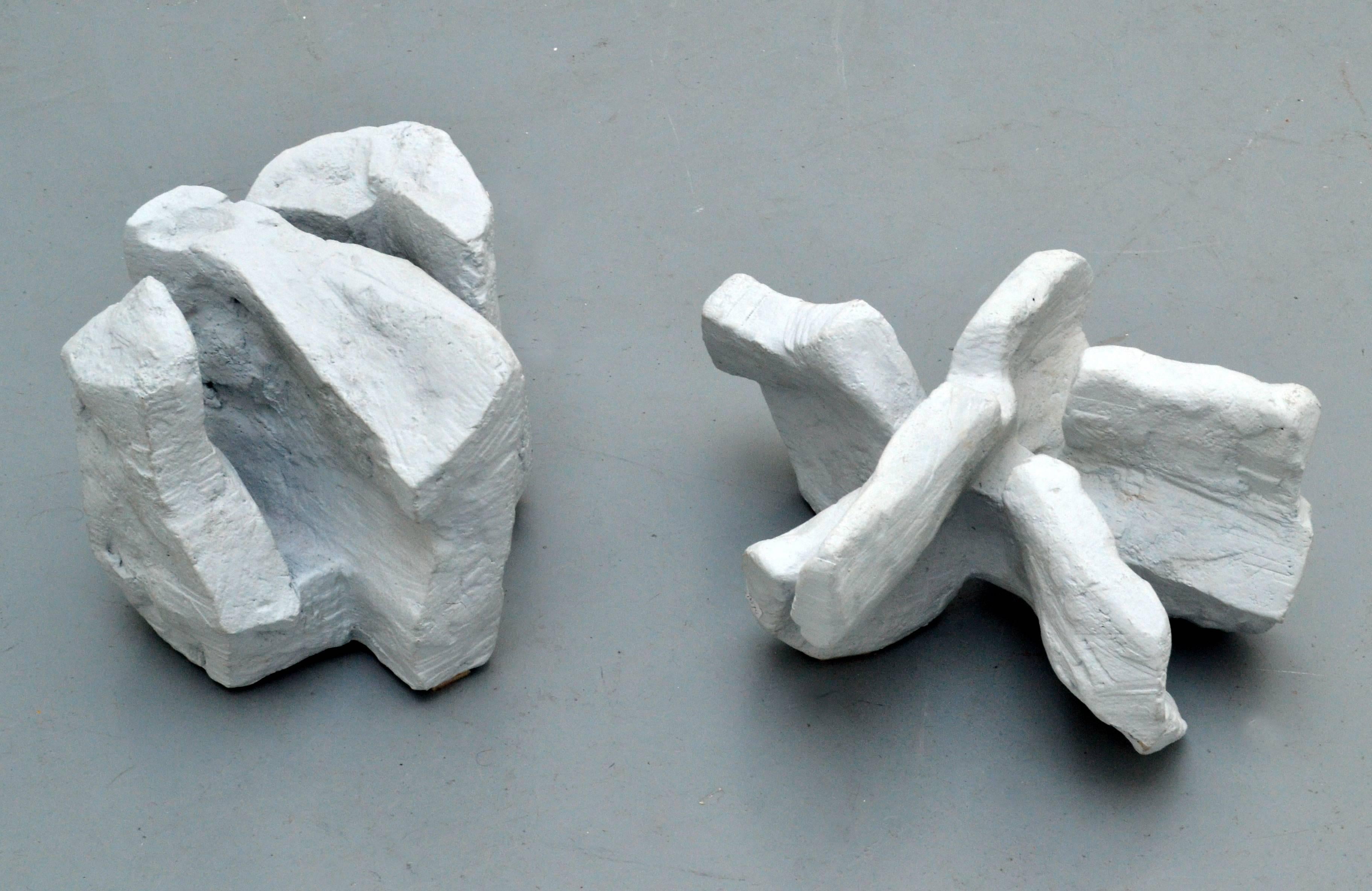 Hand-Crafted Chalk White Abstract Sculpture by Bryan Blow 2 For Sale