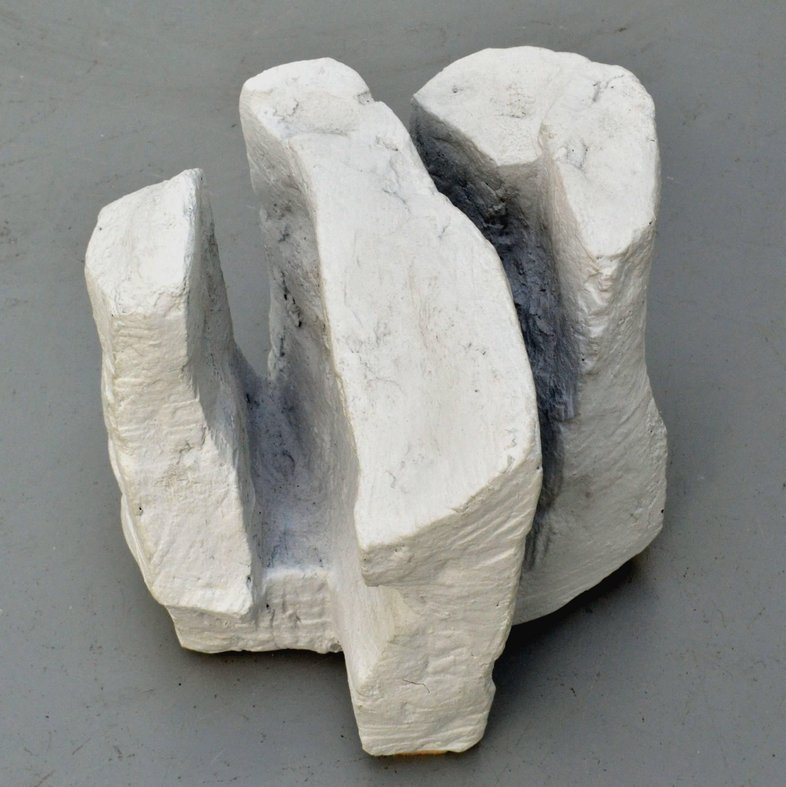 British Chalk White Abstract Sculpture by Bryan Blow 1 For Sale