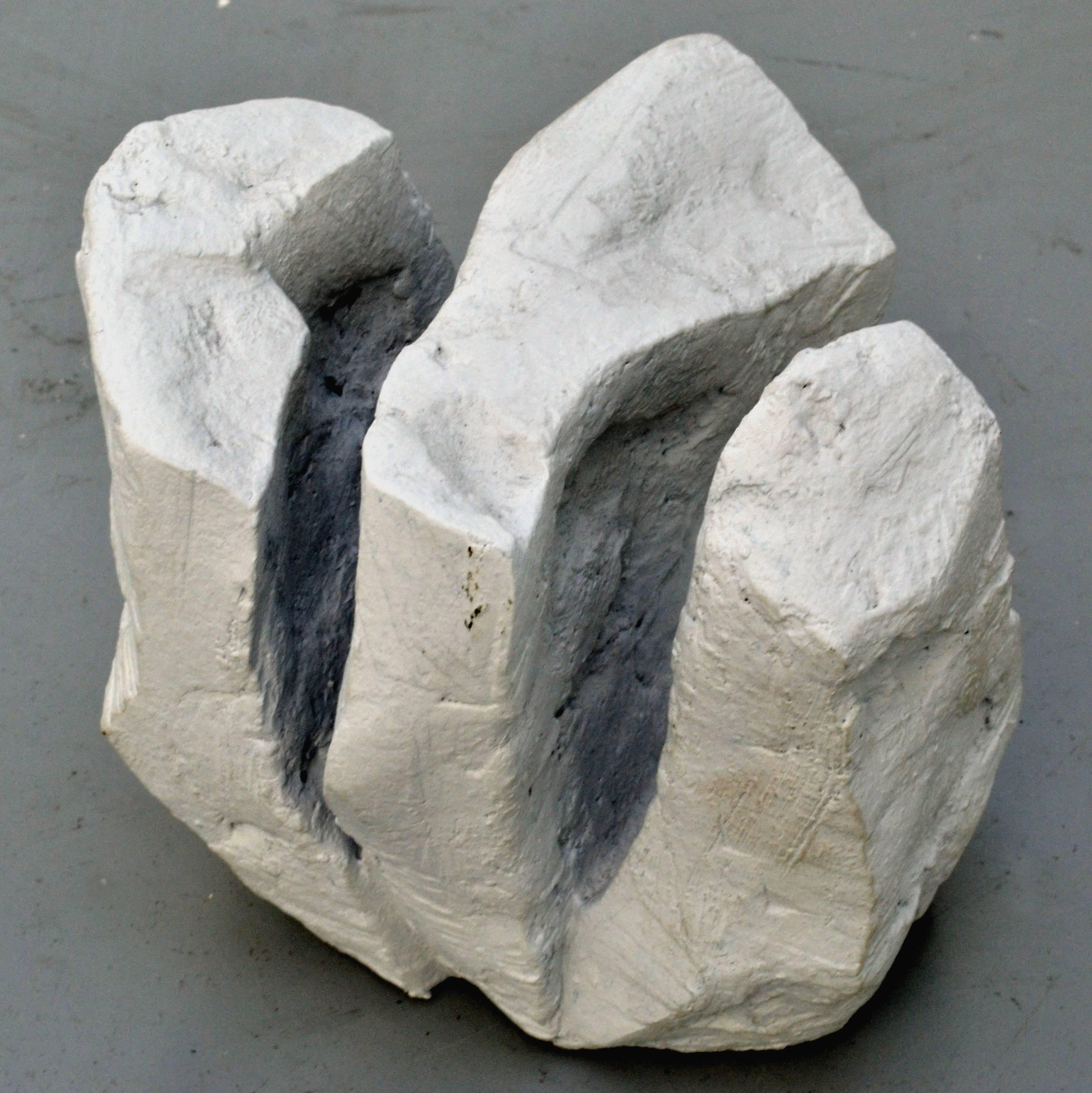 Hand-Crafted Chalk White Abstract Sculpture by Bryan Blow 1 For Sale