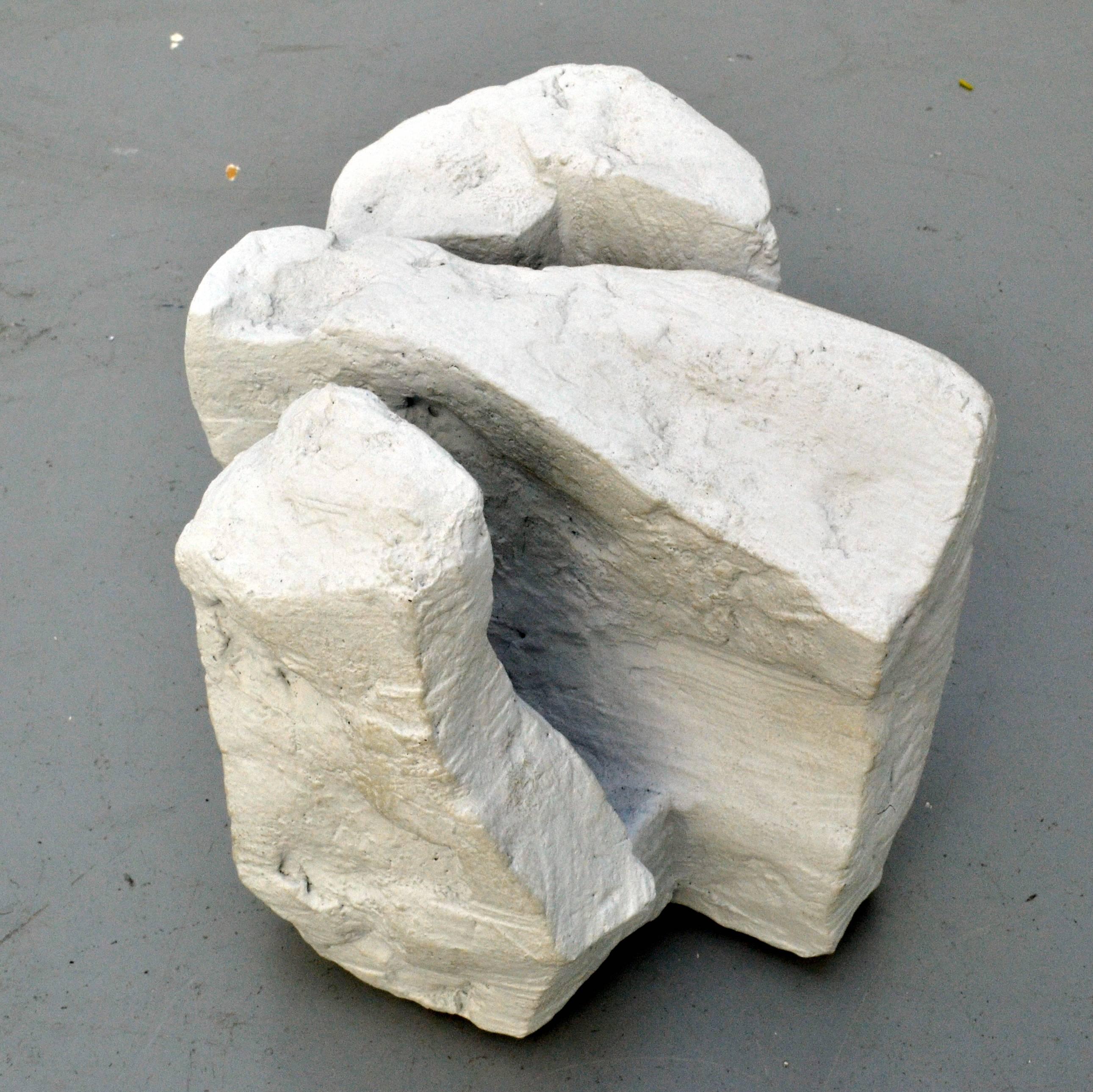 Chalk White Abstract Sculpture by Bryan Blow 1 In Excellent Condition For Sale In London, GB